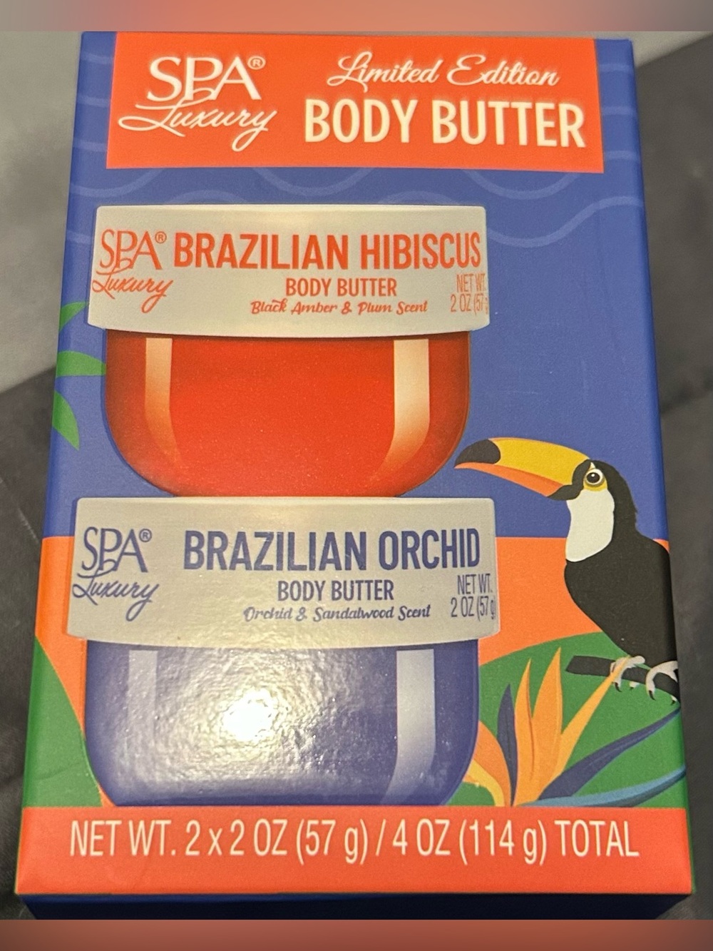 Brazilian Hibiscus & Brazilian Orchid Body Butter Duo - Red & Purple